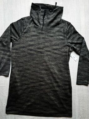 Joe Fresh Heathered Black Cowl Neck Dress